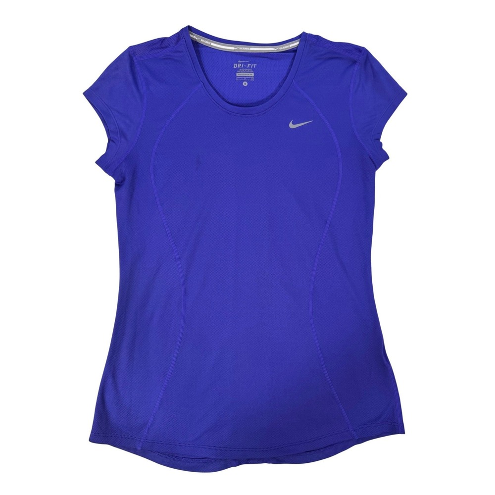 Nike Dri-FIT Running Shirt Womens Small Purple Short Sleeve Mesh Back 445595-444